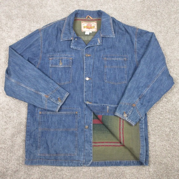 The Territory Ahead Other - Vintage Territory Ahead Jacket Mens XL Blue Denim Lined Chore Coat Jean Workwear